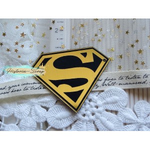 Бирка пластиковая "Superman - 2", цвет золото, 57*34 мм